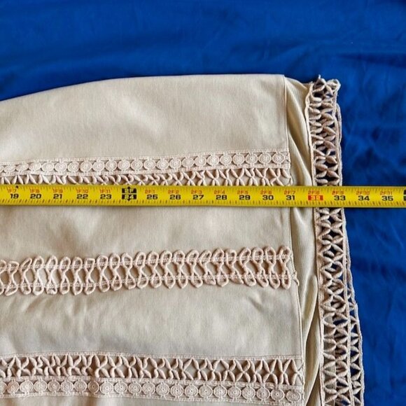 Free People Womens Nude Skyscraper Crochet Lace Trim Sleeveless Mini Dress S - Picture 11 of 11